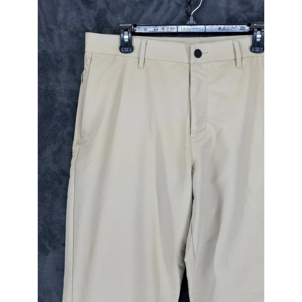 Banana Republic Core Temp Mens Tan‎ Polyester Chino Pants 36x34 1557516